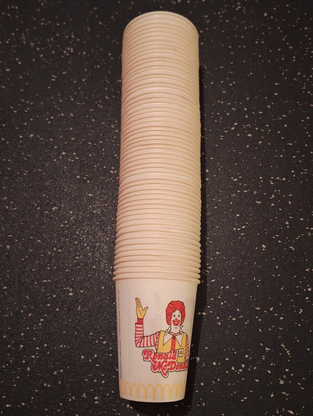 Set Of 55 Vintage Collectible McDonald's Ronald McDonald Waxed Paper Cups